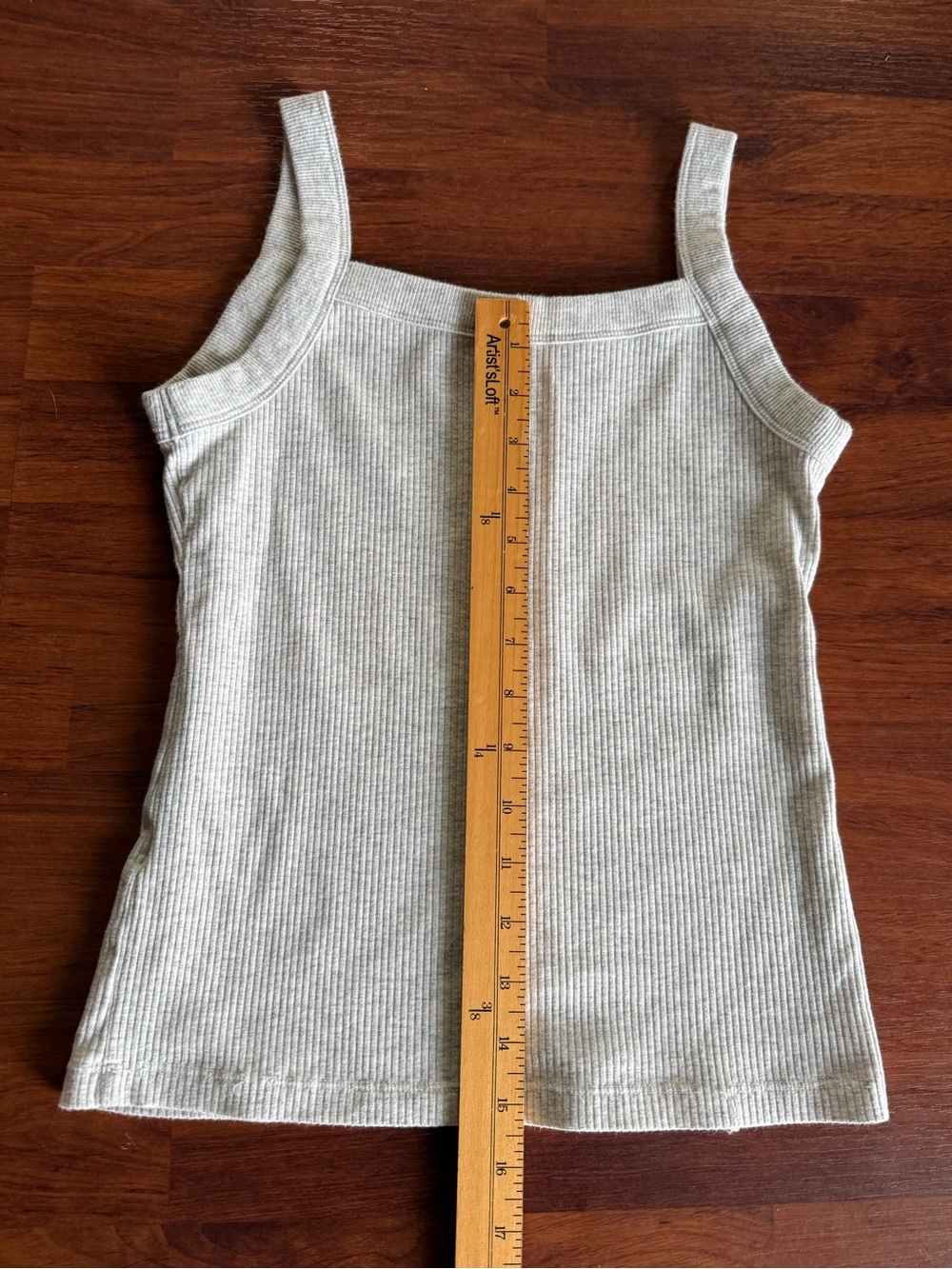 American Eagle Outfitters Ribbed Square Neck Tank -‎ Light Beige - Picture 7 of 7